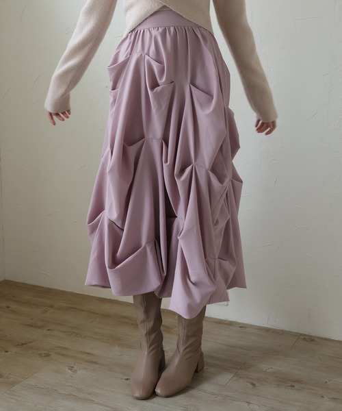 Seemi. byNICECLAUP（ シーミーバイナイスクラップ）の「【Seemi.】デザインバルーンスカート（スカート・レディース・ブラック/ホワイト/ピンク・FREE）」の17枚目の写真