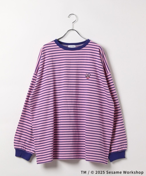LEPSIM（レプシィム）の「【SESAME STREET／セサミストリート】ボーダーロンT　327104（Tシャツ/カットソー・レディース・グレー/ブルー/グリーン/レッド/ピンク・FREE）」の5枚目の写真