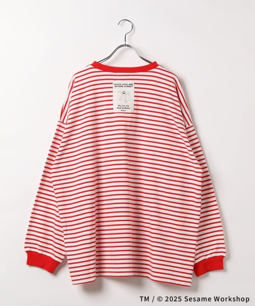 LEPSIM（レプシィム）の「【SESAME STREET／セサミストリート】ボーダーロンT　327104（Tシャツ/カットソー・レディース・グレー/ブルー/グリーン/レッド/ピンク・FREE）」の11枚目の写真
