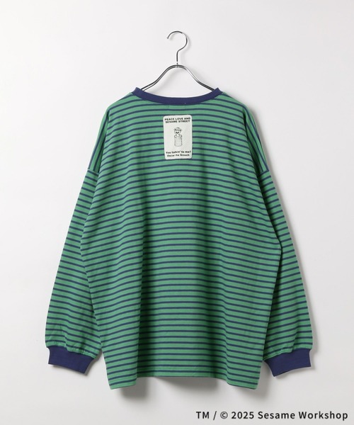LEPSIM（レプシィム）の「【SESAME STREET／セサミストリート】ボーダーロンT　327104（Tシャツ/カットソー・レディース・グレー/ブルー/グリーン/レッド/ピンク・FREE）」の13枚目の写真