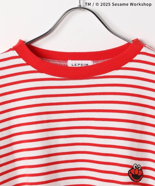 LEPSIM（レプシィム）の「【SESAME STREET／セサミストリート】ボーダーロンT　327104（Tシャツ/カットソー・レディース・グレー/ブルー/グリーン/レッド/ピンク・FREE）」の16枚目の写真