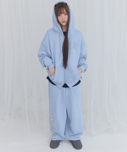 FANCY CLUB（ファンシークラブ）の「【FANCY X DUSTY】DEVIL & ANGEL PRINTED SWEATPANTS / 【ファンシー X ダスティ】デビル＆エンジェルプリントスウェットパンツ（スウェットパンツ・レディース・スカイブルー/ホワイト・ONE SIZE）」の14枚目の写真