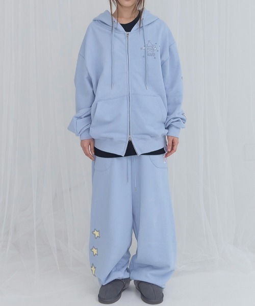 FANCY CLUB（ファンシークラブ）の「【FANCY X DUSTY】DEVIL & ANGEL PRINTED SWEATPANTS / 【ファンシー X ダスティ】デビル＆エンジェルプリントスウェットパンツ（スウェットパンツ・レディース・スカイブルー/ホワイト・ONE SIZE）」の15枚目の写真