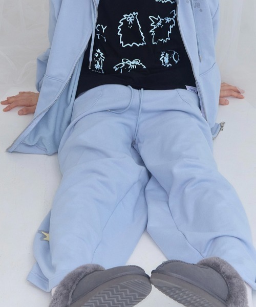 FANCY CLUB（ファンシークラブ）の「【FANCY X DUSTY】DEVIL & ANGEL PRINTED SWEATPANTS / 【ファンシー X ダスティ】デビル＆エンジェルプリントスウェットパンツ（スウェットパンツ・レディース・スカイブルー/ホワイト・ONE SIZE）」の13枚目の写真