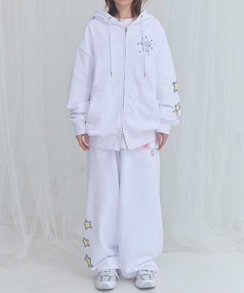 FANCY CLUB（ファンシークラブ）の「【FANCY X DUSTY】DEVIL & ANGEL PRINTED SWEATPANTS / 【ファンシー X ダスティ】デビル＆エンジェルプリントスウェットパンツ（スウェットパンツ・レディース・スカイブルー/ホワイト・ONE SIZE）」の5枚目の写真