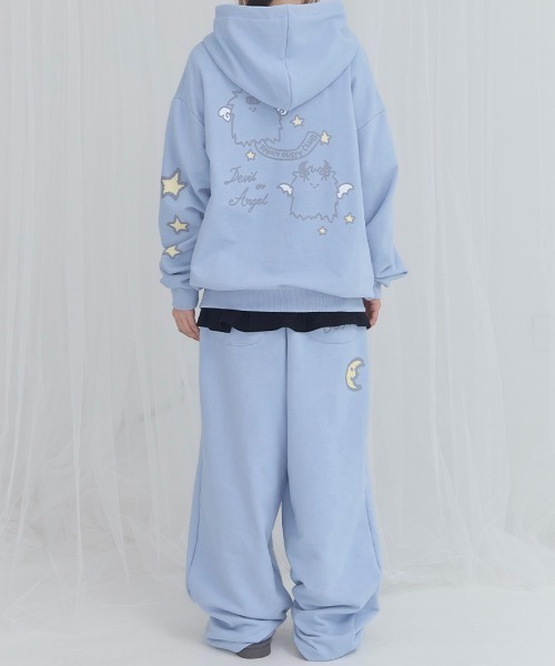 FANCY CLUB（ファンシークラブ）の「【FANCY X DUSTY】DEVIL & ANGEL PRINTED SWEATPANTS / 【ファンシー X ダスティ】デビル＆エンジェルプリントスウェットパンツ（スウェットパンツ・レディース・スカイブルー/ホワイト・ONE SIZE）」の17枚目の写真