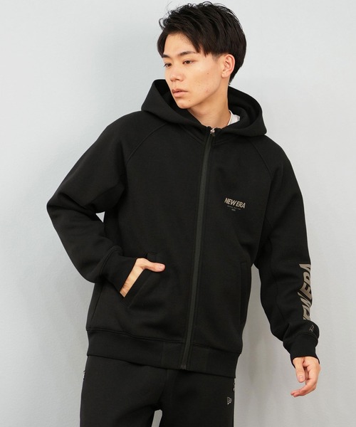 NEW ERA（ニューエラ）の「NEW ERA/ニューエラ ジップアップパーカー 軽量 保温 14674793/14674794（パーカー・メンズ・ブラック/グレー・2XL/XL/L/M）」の5枚目の写真