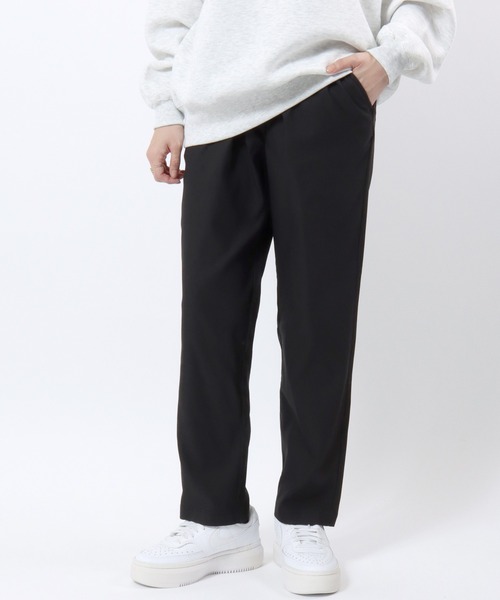Salong hameu(サロン ハミュー)の「裏起毛 ストレッチ ストレートシルエットパンツ/カラーイージーパンツ レディース(チノパンツ・レディース・チャコールグレー/ブルー/ブラック/グレイッシュベージュ/カーキ/レンガ/マスタード/ベージュ・M/L/LL)」の3枚目の写真