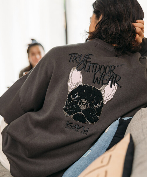限定展開 KAVU×FREAK'S STORE/カブ― 別注 ドッグフェイス 刺繍ワッペン