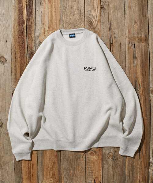 FREAK'S STORE(フリークスストア)の「限定展開 KAVU×FREAK'S STORE/カブ― 別注 ドッグフェイス 刺繍ワッペン クルーネック スウェット(スウェット・メンズ・スミクロ/ネイビー/アッシュグレー・SMALL/MEDIUM/LARGE)」の10枚目の写真