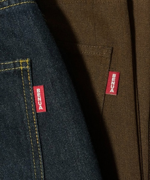 BENUA(ベヌア)の「Wide denim/ワイドデニムパンツ(デニムパンツ・レディース・ブラウン/インディゴブルー・MEDIUM/LARGE)」の3枚目の写真