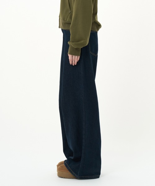 BENUA(ベヌア)の「Wide denim/ワイドデニムパンツ(デニムパンツ・レディース・ブラウン/インディゴブルー・MEDIUM/LARGE)」の11枚目の写真
