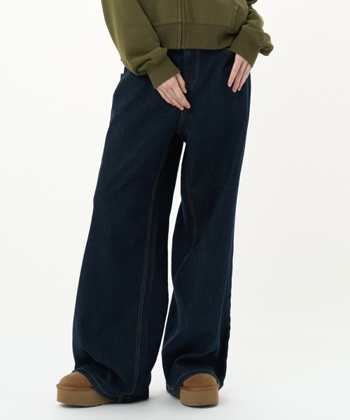 BENUA(ベヌア)の「Wide denim/ワイドデニムパンツ(デニムパンツ・レディース・ブラウン/インディゴブルー・MEDIUM/LARGE)」の13枚目の写真