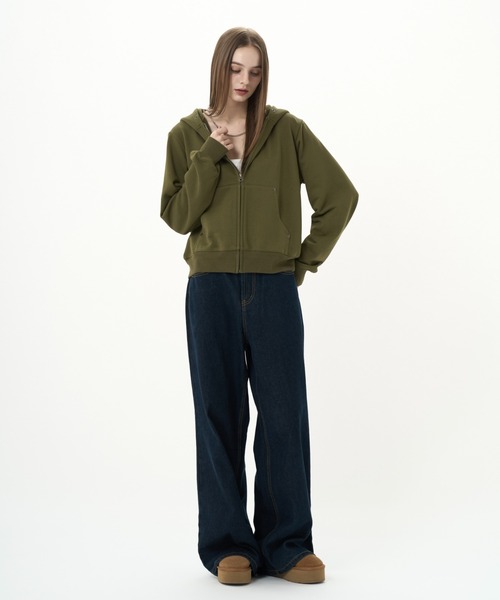 BENUA(ベヌア)の「Wide denim/ワイドデニムパンツ(デニムパンツ・レディース・ブラウン/インディゴブルー・MEDIUM/LARGE)」の10枚目の写真
