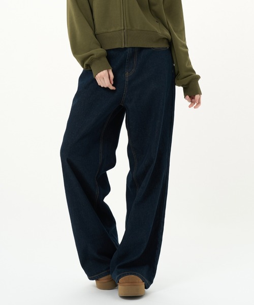 BENUA(ベヌア)の「Wide denim/ワイドデニムパンツ(デニムパンツ・レディース・ブラウン/インディゴブルー・MEDIUM/LARGE)」の15枚目の写真