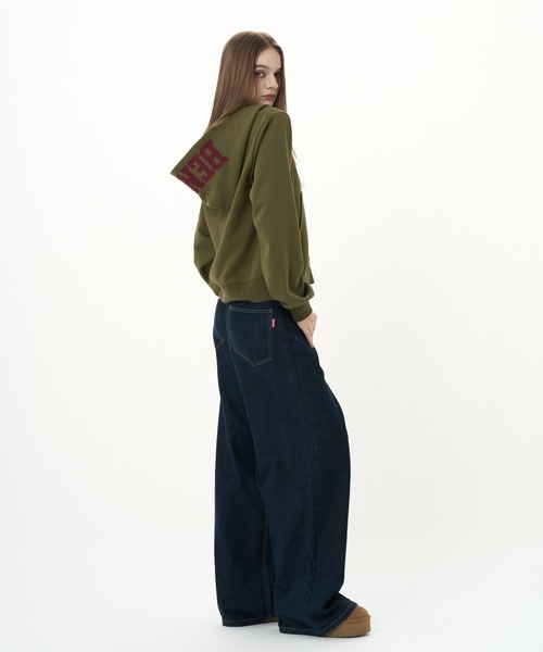 BENUA(ベヌア)の「Wide denim/ワイドデニムパンツ(デニムパンツ・レディース・ブラウン/インディゴブルー・MEDIUM/LARGE)」の8枚目の写真