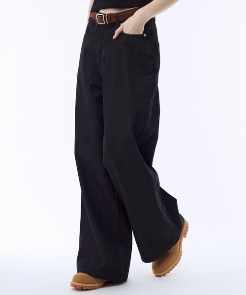 BENUA(ベヌア)の「ワイドデニム - Wide denim -(デニムパンツ・レディース・ブラウン/インディゴブルー/ブラック・MEDIUM/LARGE/SMALL)」の6枚目の写真