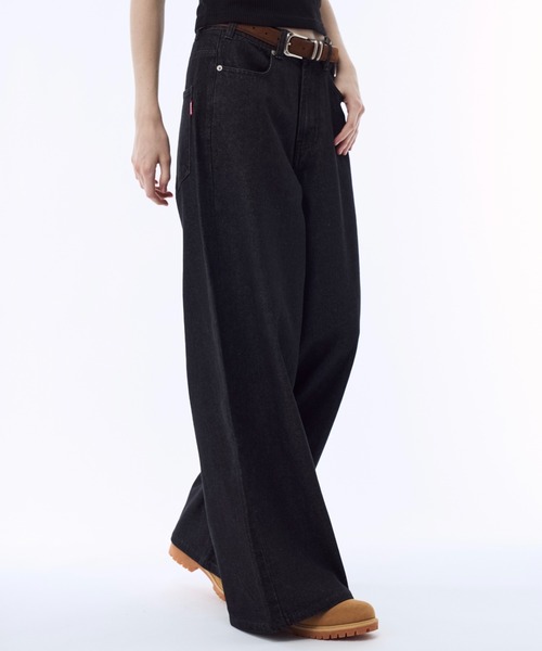 BENUA(ベヌア)の「ワイドデニム - Wide denim -(デニムパンツ・レディース・ブラウン/インディゴブルー/ブラック・MEDIUM/LARGE/SMALL)」の7枚目の写真