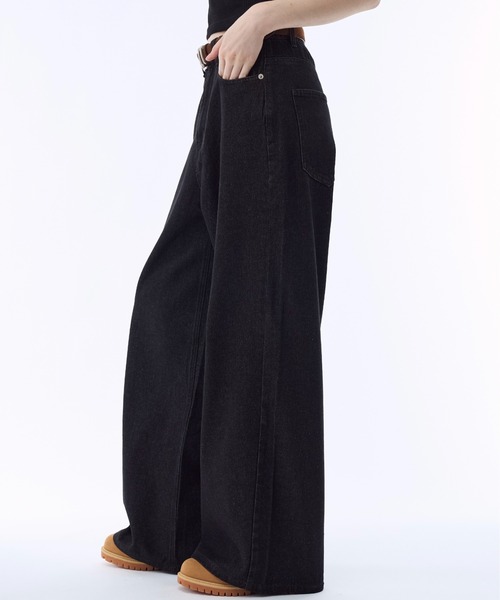 BENUA(ベヌア)の「ワイドデニム - Wide denim -(デニムパンツ・レディース・ブラウン/インディゴブルー/ブラック・MEDIUM/LARGE/SMALL)」の10枚目の写真