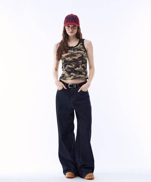 BENUA(ベヌア)の「ワイドデニム - Wide denim -(デニムパンツ・レディース・ブラウン/インディゴブルー/ブラック・MEDIUM/LARGE/SMALL)」の16枚目の写真
