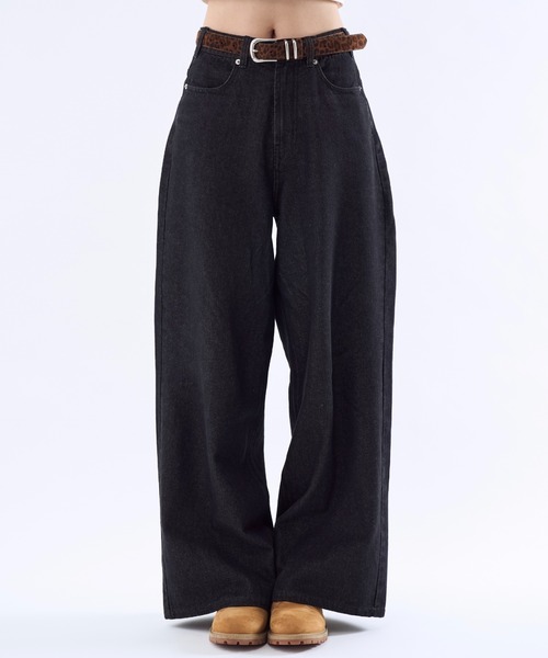 BENUA(ベヌア)の「ワイドデニム - Wide denim -(デニムパンツ・レディース・ブラウン/インディゴブルー/ブラック・MEDIUM/LARGE/SMALL)」の13枚目の写真