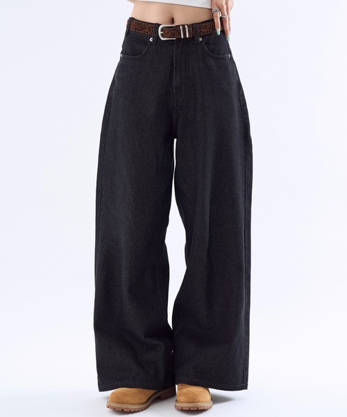 BENUA(ベヌア)の「ワイドデニム - Wide denim -(デニムパンツ・レディース・ブラウン/インディゴブルー/ブラック・MEDIUM/LARGE/SMALL)」の14枚目の写真
