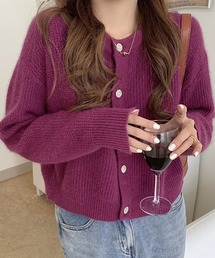 新品possumdownPW 377-LFuchsiaカーディガンパープル 新品possumdownPW 377-LFuchsiaカーディガンパープル