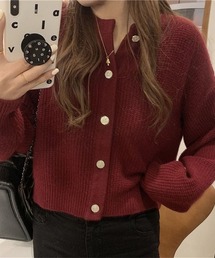 LAFFMO | クルーネックワッフルニットカーディガン(カーディガン/ボレロ)