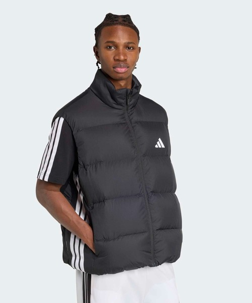 adidas（アディダス）の「エッセンシャルズ クライマウォーム スリーストライプス パファー ダウン ベスト / アディダス adidas（ダウンベスト・メンズ・ホワイト/ブラック・MEDIUM/LARGE/3XL/XX-LARGE/X-LARGE/SMALL）」の3枚目の写真