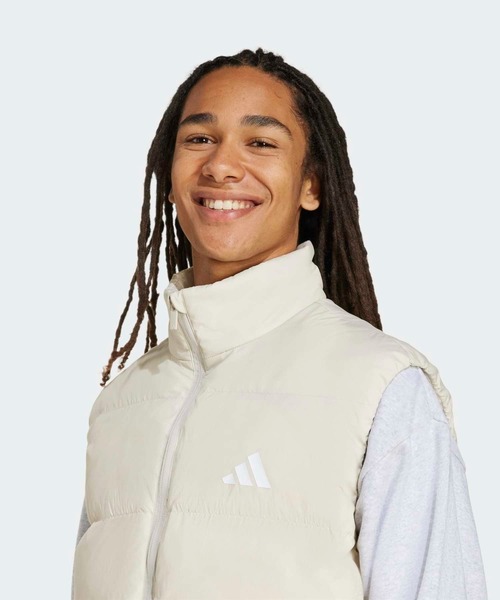 adidas（アディダス）の「エッセンシャルズ クライマウォーム スリーストライプス パファー ダウン ベスト / アディダス adidas（ダウンベスト・メンズ・ホワイト/ブラック・MEDIUM/LARGE/3XL/XX-LARGE/X-LARGE/SMALL）」の6枚目の写真