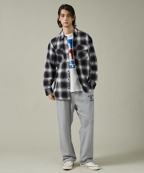 Dickies(ディッキーズ)の「【Dickies / ディッキーズ】オーバーサイズ ネルオンブレチェック ワークシャツ(シャツ/ブラウス・メンズ・ブラウン/ブラック/チャコールグレー・M/L/XL)」の12枚目の写真
