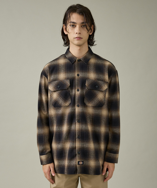 Dickies(ディッキーズ)の「【Dickies / ディッキーズ】オーバーサイズ ネルオンブレチェック ワークシャツ(シャツ/ブラウス・メンズ・ブラウン/ブラック/チャコールグレー・M/L/XL)」の19枚目の写真