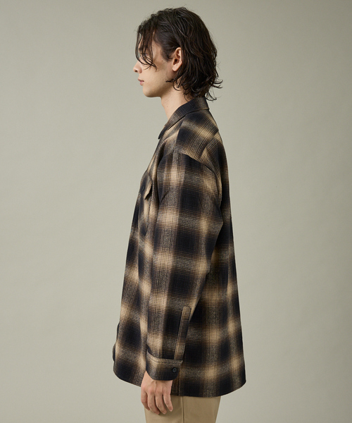 Dickies(ディッキーズ)の「【Dickies / ディッキーズ】オーバーサイズ ネルオンブレチェック ワークシャツ(シャツ/ブラウス・メンズ・ブラウン/ブラック/チャコールグレー・M/L/XL)」の20枚目の写真