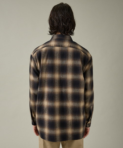 Dickies(ディッキーズ)の「【Dickies / ディッキーズ】オーバーサイズ ネルオンブレチェック ワークシャツ(シャツ/ブラウス・メンズ・ブラウン/ブラック/チャコールグレー・M/L/XL)」の21枚目の写真