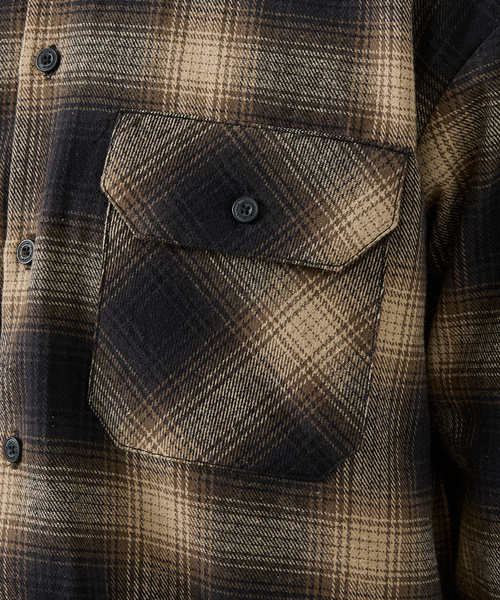 Dickies(ディッキーズ)の「【Dickies / ディッキーズ】オーバーサイズ ネルオンブレチェック ワークシャツ(シャツ/ブラウス・メンズ・ブラウン/ブラック/チャコールグレー・M/L/XL)」の6枚目の写真