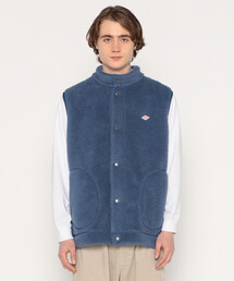 DANTON(_g)MEN'S DOUBLE FACE BOA STAND COLLAR VEST(̑gbvX)
