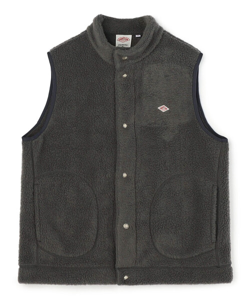 MEN'S DOUBLE FACE BOA STAND COLLAR VEST（ベスト）｜DANTON
