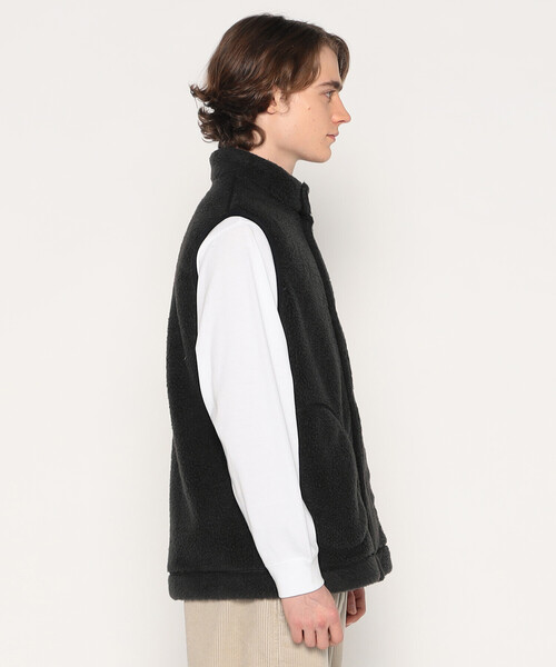 DANTON（ダントン）の「MEN'S DOUBLE FACE BOA STAND COLLAR VEST（ベスト・メンズ・ブルー/ブラック/ベージュ/チャコール/マスタード・XL/L/M）」の9枚目の写真
