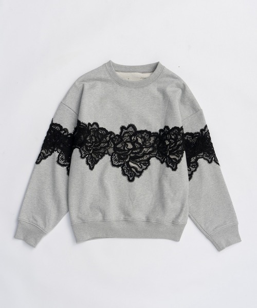 PRANK PROJECT（プランクプロジェクト）の「【Pre-Order】レーススウェット / Lace Sweatshirt（スウェット・レディース・グレー/ブラック/アイボリー・FREE）」の13枚目の写真