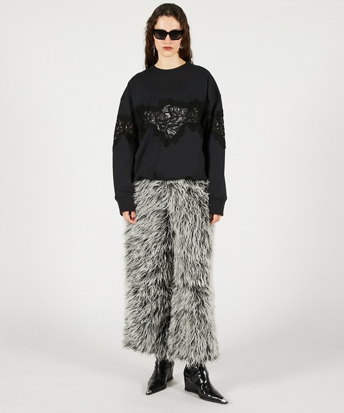 PRANK PROJECT（プランクプロジェクト）の「【Pre-Order】レーススウェット / Lace Sweatshirt（スウェット・レディース・グレー/ブラック/アイボリー・FREE）」の8枚目の写真