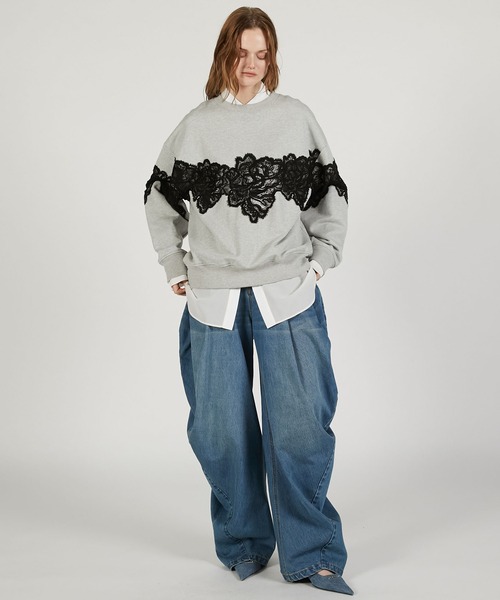 prank project Lace Sweatshirt アイボリー レーススウェット / Lace Sweatshirt（スウェット）｜PRANK PROJECT