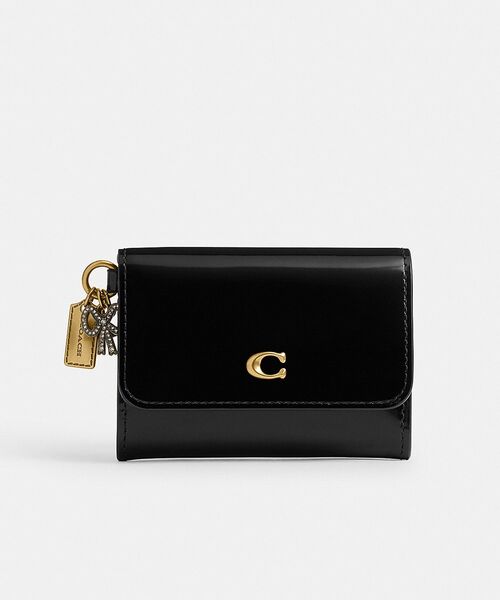 今期新作　極美品　コーチ　エッセンシャル フラップ カード ケース・チャーム エッセンシャル フラップ カード ケース・チャーム（ミニ財布）（財布