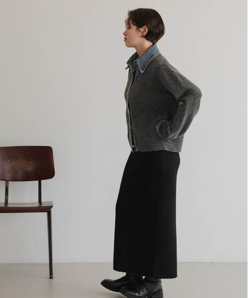 attiree(アティレー)の「ランダムリブニットスカート(スカート・レディース・グレー/ブラック/ベージュ・MEDIUM/LARGE)」の15枚目の写真