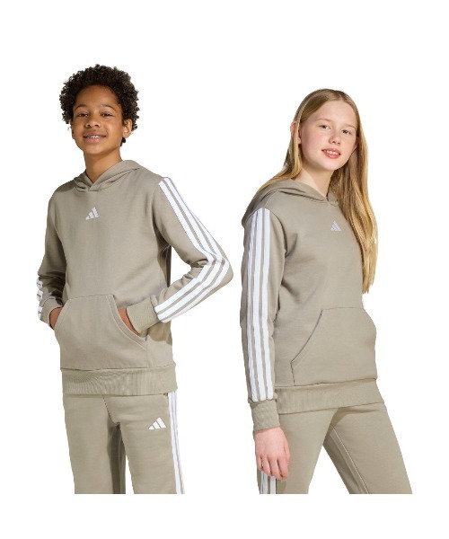 adidas（アディダス）の「アディダス adidas エッセンシャルズ パーカー（パーカー・キッズ・ブラック/グレー・130cm/140cm/150cm/160cm）」の7枚目の写真