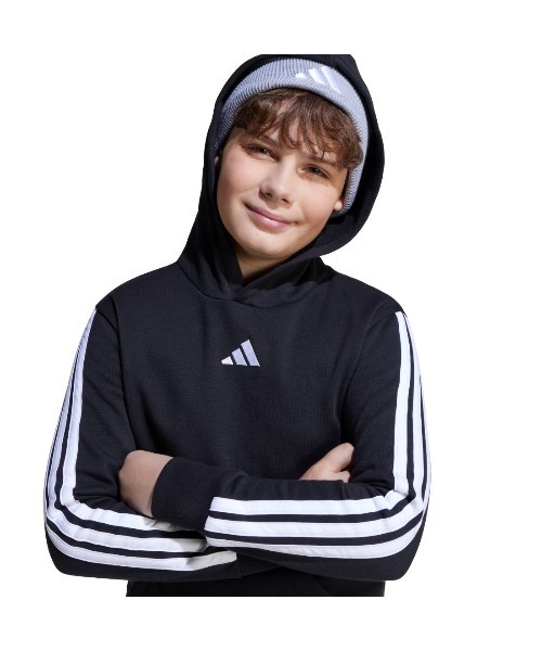 adidas（アディダス）の「アディダス adidas エッセンシャルズ パーカー（パーカー・キッズ・ブラック/グレー・130cm/140cm/150cm/160cm）」の11枚目の写真