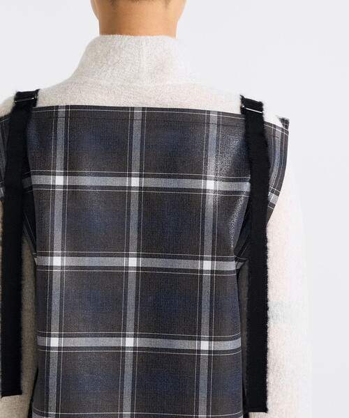 EDITION（エディション）の「箔コーティングチェック  ロングワンピース（ワンピース・レディース・ダークブラウン・36/34）」の6枚目の写真