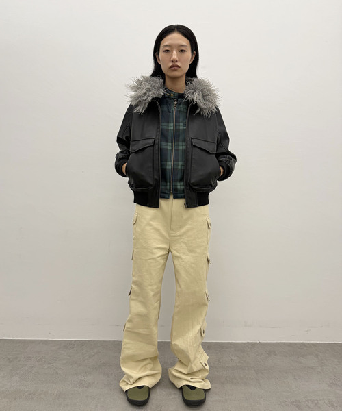 Oriens JOURNAL STANDARD（オリエンス ジャーナルスタンダード）の「チェックスウェットジャケット（その他アウター・レディース・グリーン・FREE）」の6枚目の写真