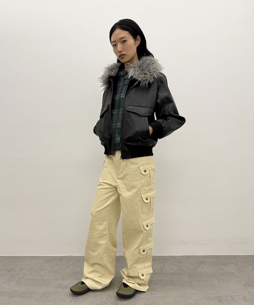 Oriens JOURNAL STANDARD（オリエンス ジャーナルスタンダード）の「チェックスウェットジャケット（その他アウター・レディース・グリーン・FREE）」の7枚目の写真