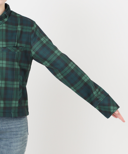 Oriens JOURNAL STANDARD（オリエンス ジャーナルスタンダード）の「チェックスウェットジャケット（その他アウター・レディース・グリーン・FREE）」の18枚目の写真