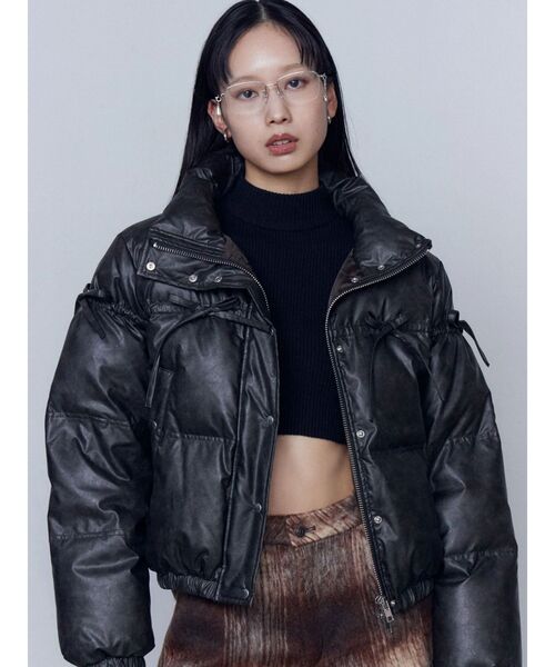 セール】リボンパッファーダウンブルゾン（ダウンジャケット/コート